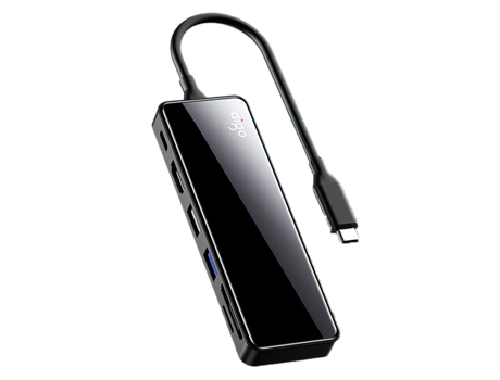 Adaptador AIGO H6Jd 6In1 Tipo-C a Usb3.0 Usb2.0 HDMI Sd/TF Pd para Huawei Mate40/P50 S20