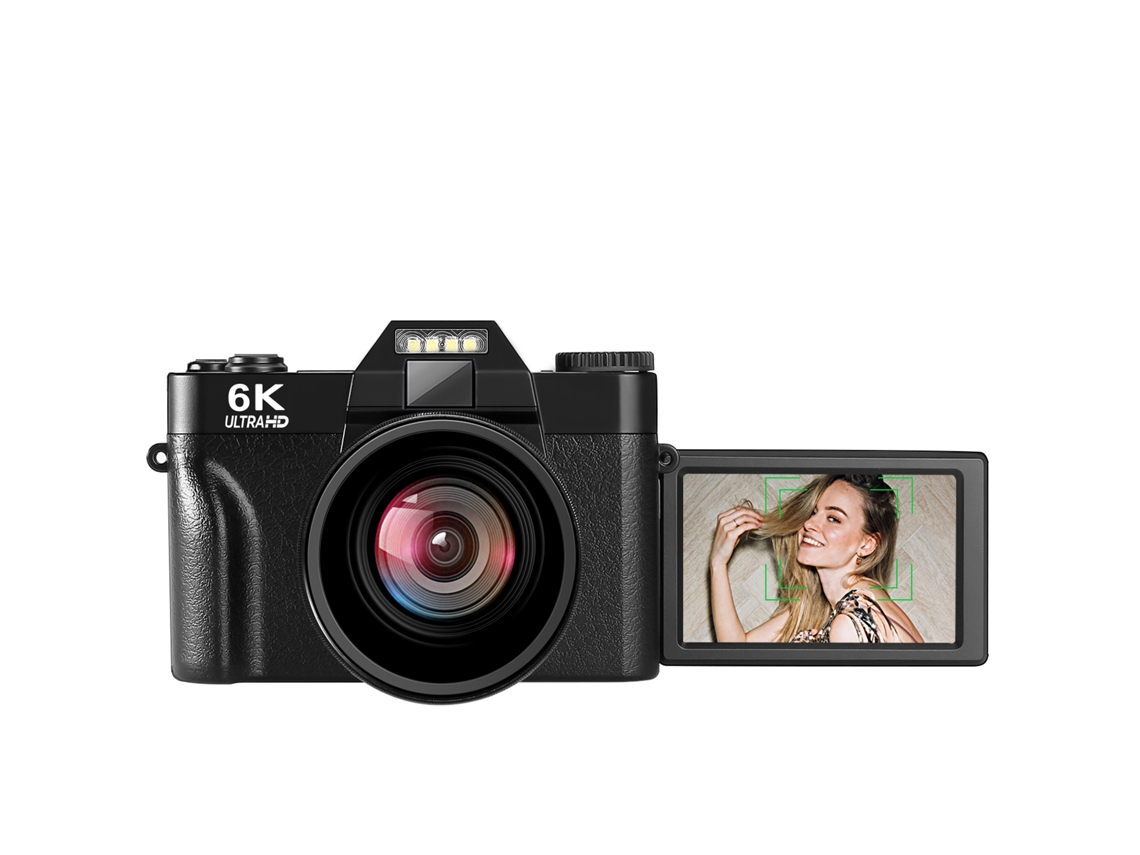 Cámara Vlogging 6k Wifi 22 Filtros Creativos Zoom 18x Selfie (negro)