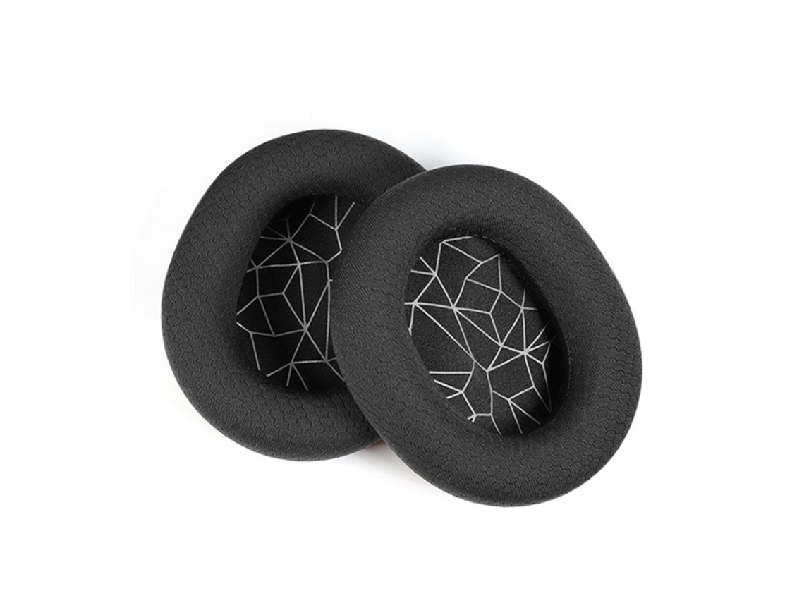 Almohadillas para auriculares Steelseries Arctis 9, de malla de esponja suave, con estampado blanco.