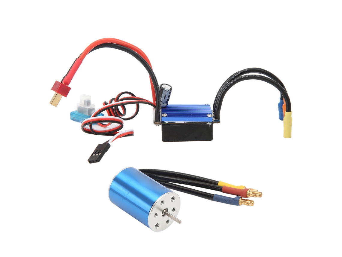 Motor sin escobillas 2435 de 4800 kV y ESC sin sensores de 25 A para coches RC a escala 1/16 y 1/18, Traxxas HSP, accesorios Wltoys.