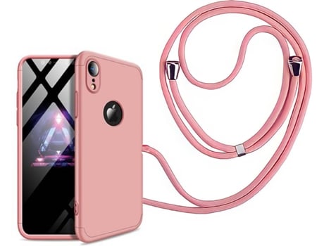 Funda iPhone XR Slim Armor 360º con Collar Rosa