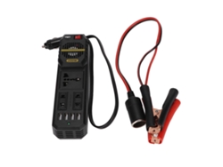 Inversor De Corriente Para Coche De 12 V Y 200 W Con Transformador, Pinza, Batería Y 4 Puertos Usb De 3,1 A.