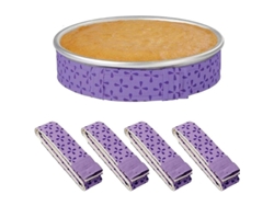Tiras absorbentes para hornear pasteles, 4 piezas, ajustables para moldes redondos de 6 a 12 pulgadas.