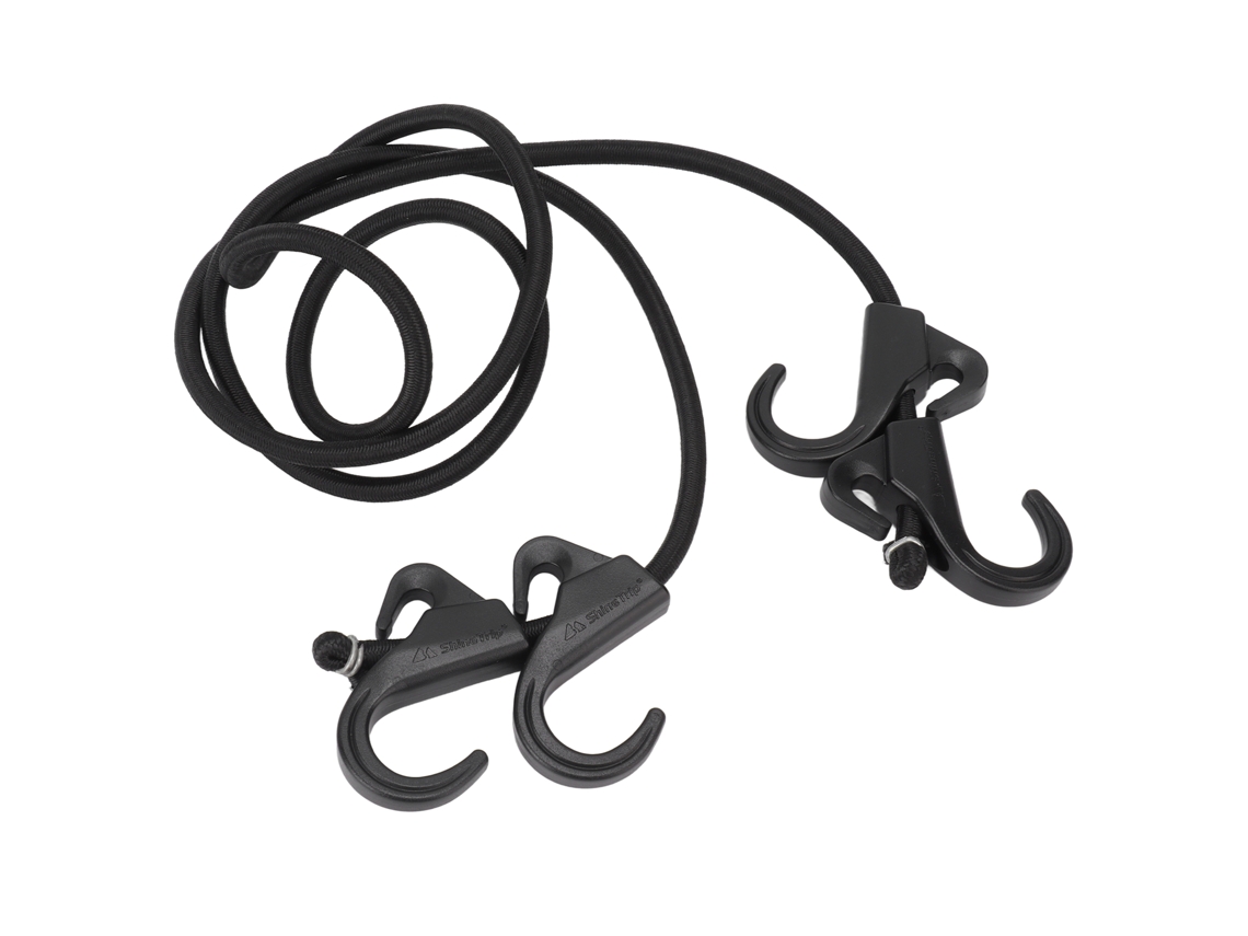Correa Elástica Negra Para Camping Con Ganchos, Material Pom Resistente A Los Rayos Uv, Para Asegurar El Equipaje.
