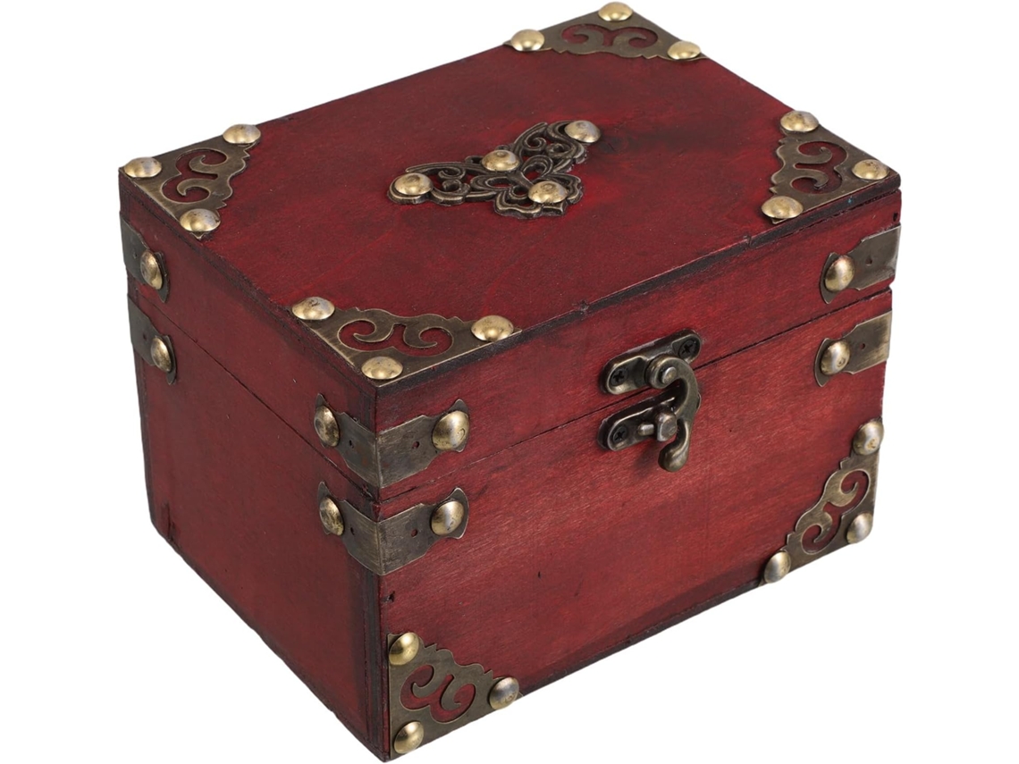 Joyería Organizar Accesorios Madera Estilo Chino Retro Almacenamiento Elegante Práctico Acabado Natural Caja