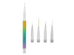 KKML - Set de 5 lápices de gel UV para decoración de uñas con pinceles desmontables para esculpir y dibujar con acrílico