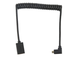 Cable Micro Hd Multimedia Enrollado: Micro Hd Para Hd, Conector Fêmea, Mola Espiral