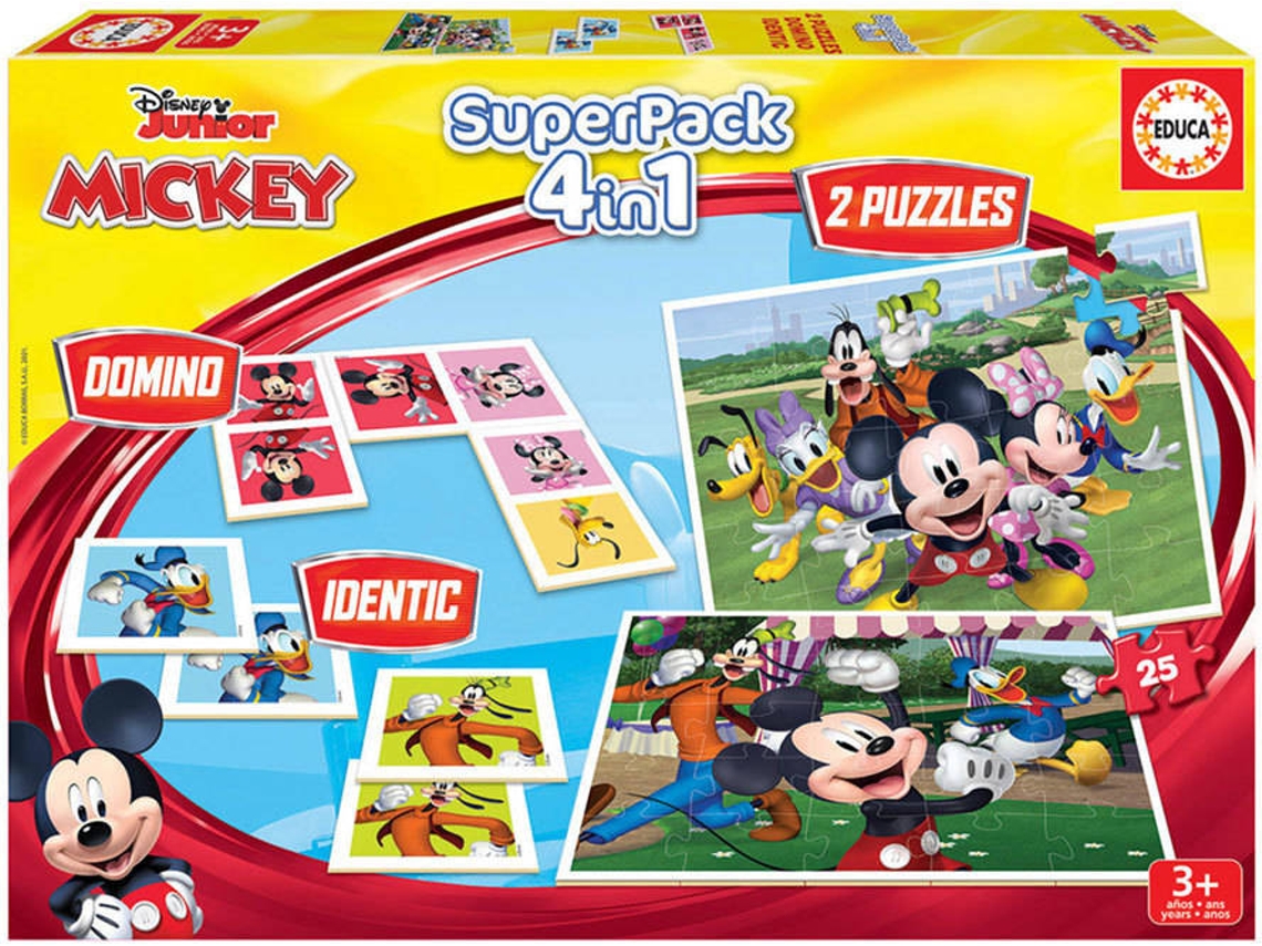 Juego de Mesa EDUCA Superpack Mickey and Friends (Edad Mínima: 3 Años - Dificultad: Baja)