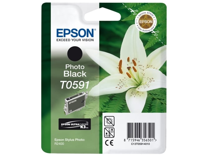 Cartucho EPSON Cartucho Negro Foto T0591 Ultra Chrome K3