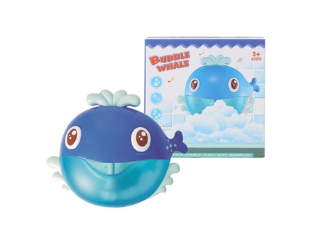 Juguete de Baño de Burbujas de Rana de Plástico Ballena Con Caja