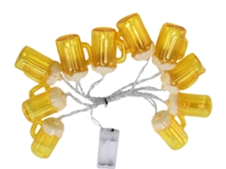 Luces Led Flexibles Y Plegables, Con Forma De Jarra De Cerveza Amarilla, 2 M, 10 Led Para Decoración.