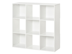 VPMKP - Estantería Homcom De 3 Niveles Con 9 Cubos, 91,5x29,5x91,5 Cm, Fabricada En Madera.