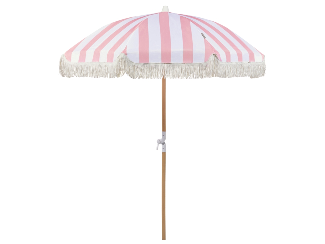 Sombrilla de jardín BELIANI Mondello de Poliéster Rosa 150x150x210