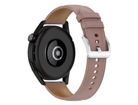 Correa de piel auténtica 22mm para Huawei Watch GT/Samsung Gear S3/Galaxy Watch 46mm - rosa oscuro