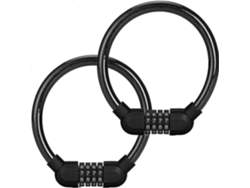 Omni-candado De Código Para Bicicleta 2 Piezas Con 4 Dígitos Reseteable Cable Acero Inoxidable Para Bicicleta Patinete Moto Skate