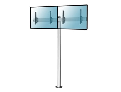 Soporte de suelo atornillable para 2 TV 50"-55", Altura 240 cm, Inclinable