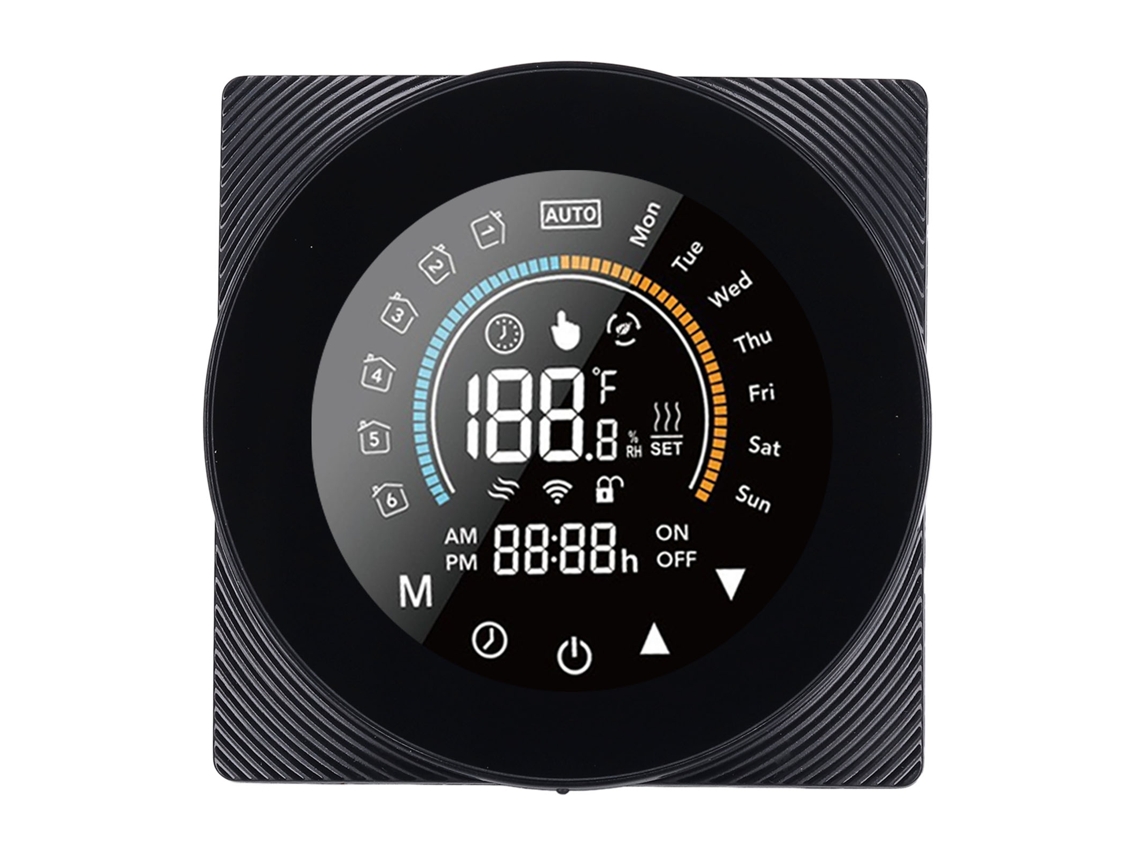 Termostato Wifi Con Pantalla Táctil Capacitiva Programable 7 Días Control Remoto Por Voz Para Hogar