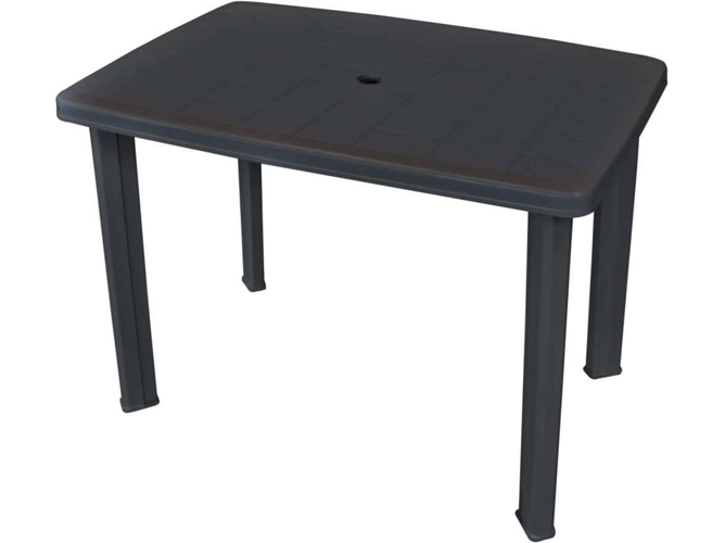 Mesa Jardin VIDAXL Antracita Plástico (101x68x72 cm)