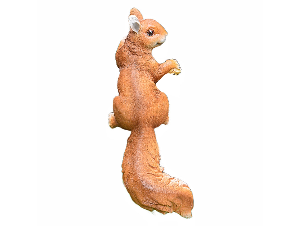 Figura Decorativa De Resina Con Forma De Ardilla Mediana Para Jardín De Árboles.