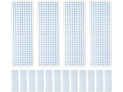 Juego De 60 Organizadores De Cinta Washi De 15x5 Cm Con Esquinas De Plástico Azul Claro De 60 Micras.