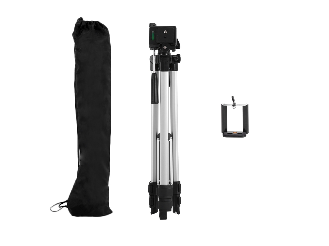 Soporte De Trípode Para Teléfono De Aleación De Aluminio Ligero, Portátil Y Plegable Con Abrazadera