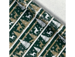 Papel de regalo navideño Chrui Festas, Solsticio de invierno, 43 cm x 10 m (verde)