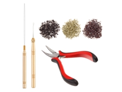 Kit De Herramientas Para Extensiones De Pelo Con Anillos De Silicona Y Accesorios