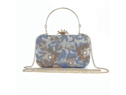 Precioso bolso de mano con bordado en relieve para una propuesta de matrimonio, azul claro