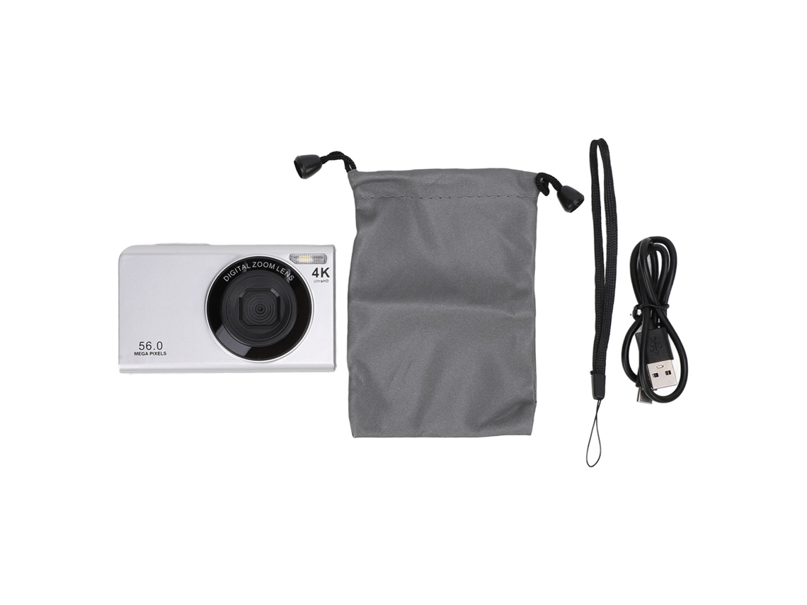 Cámara digital 4K recargable y compacta para vlogging y vídeo.