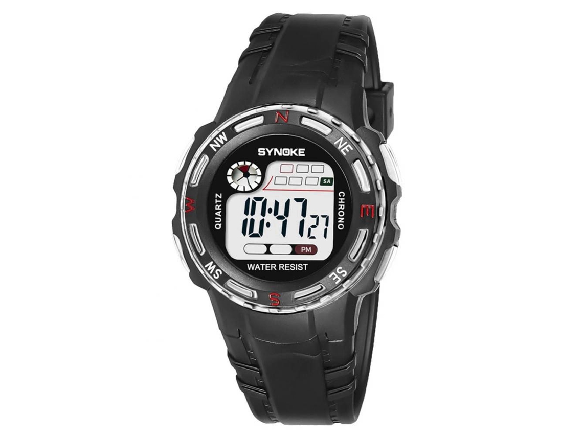 Reloj Digital Deportivo Impermeable Con Luz De Fondo Pulsera Suave Para Niños Plata