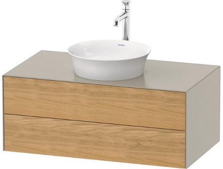 DURAVIT Tulip blanco, mueble de baño de pared, ancho 1000 x fondo 550mm, con 2 cajones, con tecnología Tip-on, WT49860