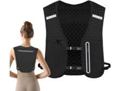 Mochila de running para mujer, chaqueta de running con sistema de hidratación y bolsillo para el móvil, de Gokoco