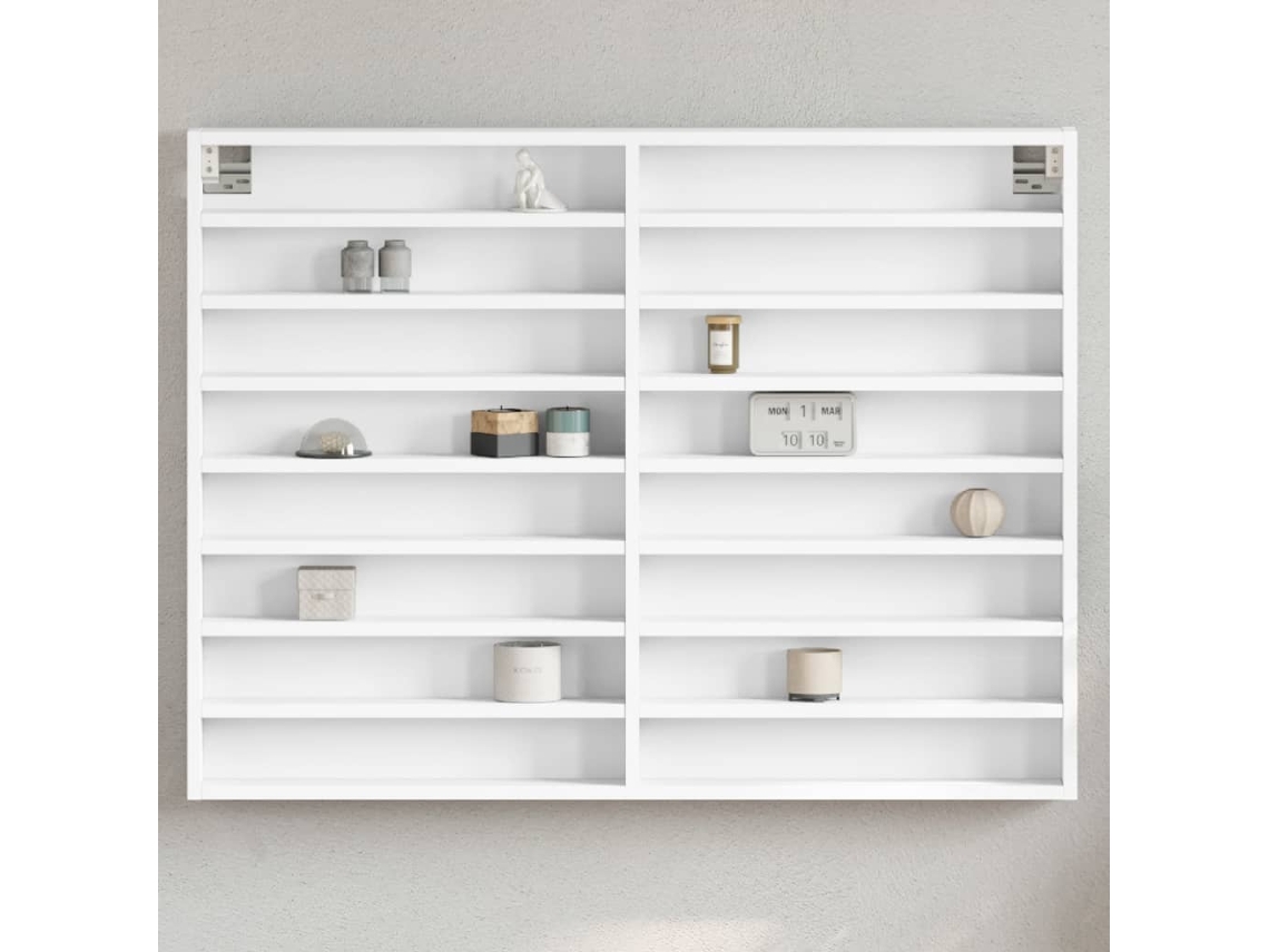 Vitrina 100x8,5x75 cm Derivados de Madera Blanco Dkd Home Decor