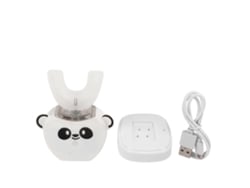 Escova De Dentes Elétrica Inteligente Infantil De Silicone, Recarregável, Em Formato De U, Para Limpeza Oral 360°, Com Luz Fria Para Clareamento,