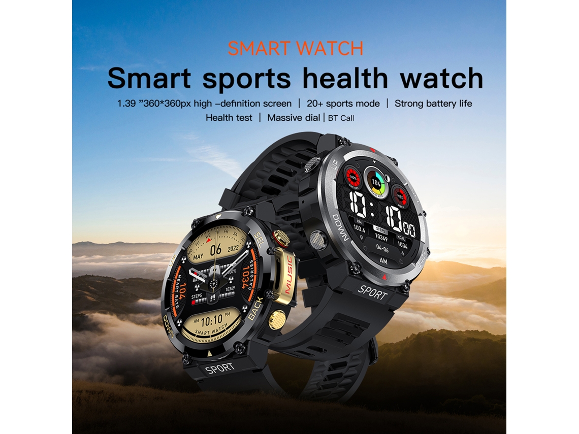 Reloj Inteligente (monitoreo De Salud, Deportes Resistente Al Agua) Lemfo Lf33 Reloj Inteligente Pantalla Táctil Completa Tft De 1.39 Pulgadas
