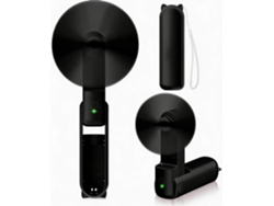Mini Ventilador Portátil 2 En 1 Con Batería Externa, Diseño Compacto Para El Verano Henten Home 1200 Mah Negro