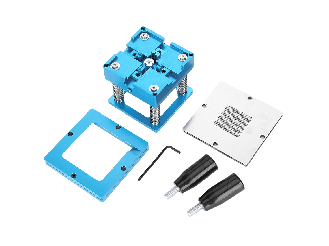 Mesa De Reballado Universal De Aleación De Aluminio Con Mango Azul Para Reparación Electrónica