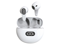 True Wireless 5.3 Auriculares Bluetooth para música deportiva Blanco