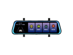 Cámara de espejo retrovisor de 10 pulgadas y 1080p, pantalla táctil IPS 2.5D, visión nocturna, sensor G y monitor de estacionamiento las 24 horas.