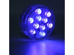 Luces Led Sumergibles Ip68, Funcionan Con Pilas, 10 Led, 16 Efectos De Iluminación Con Mando A Distancia.