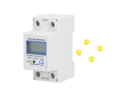 Contador De Energía Monofásico 2 Hilos Lcd Digital 2p Din Rail Para Hogar