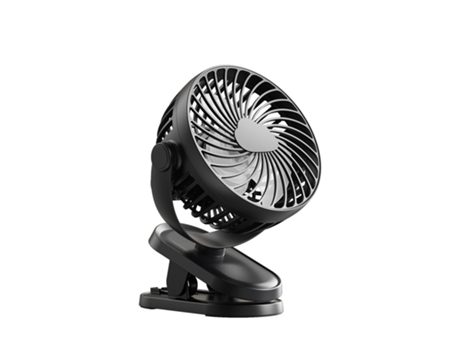 Ventilador Recargable WEIMAI Portátil USB con Mini Clip Negro