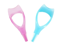 Herramienta De Maquillaje Para Pestañas Linjou, Aplicador De Máscara De Pestañas Para Pestañas Superiores E Inferiores, Rosa Y Azul.