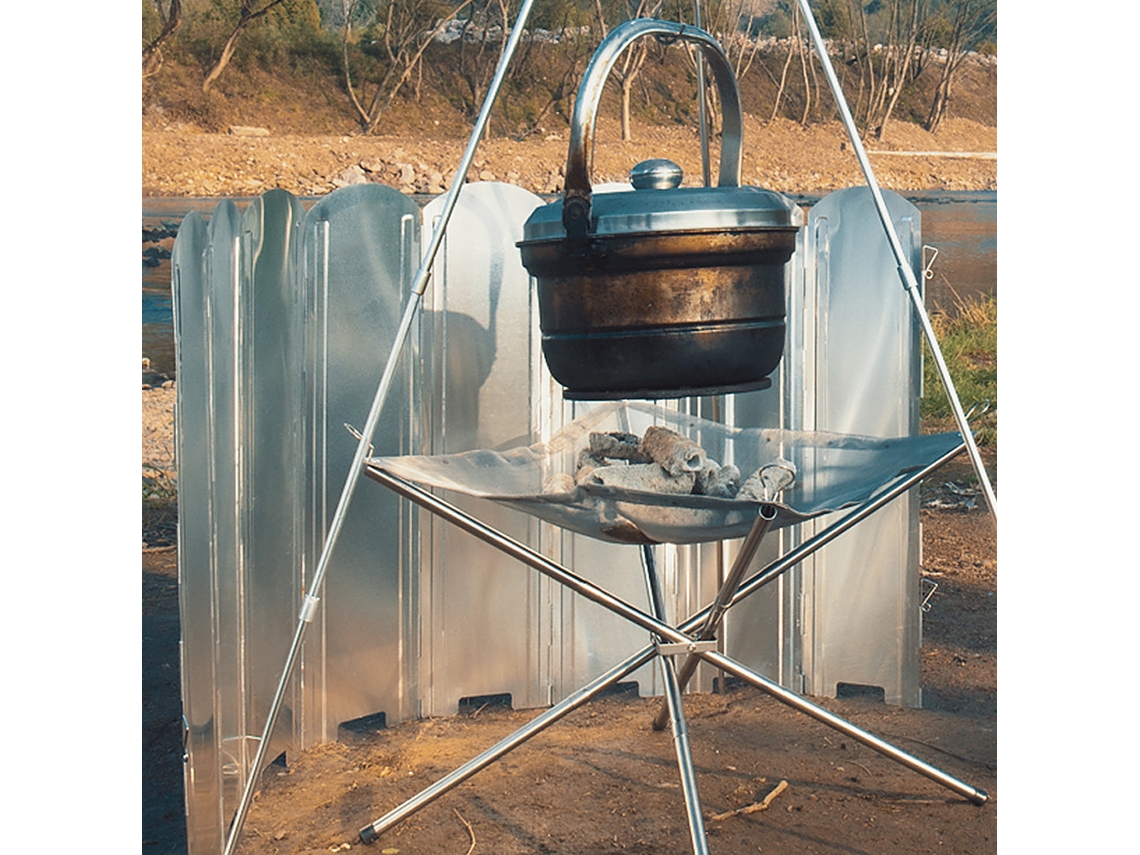 Estufa plegable para exteriores con 8 quemadores y bolsa de transporte