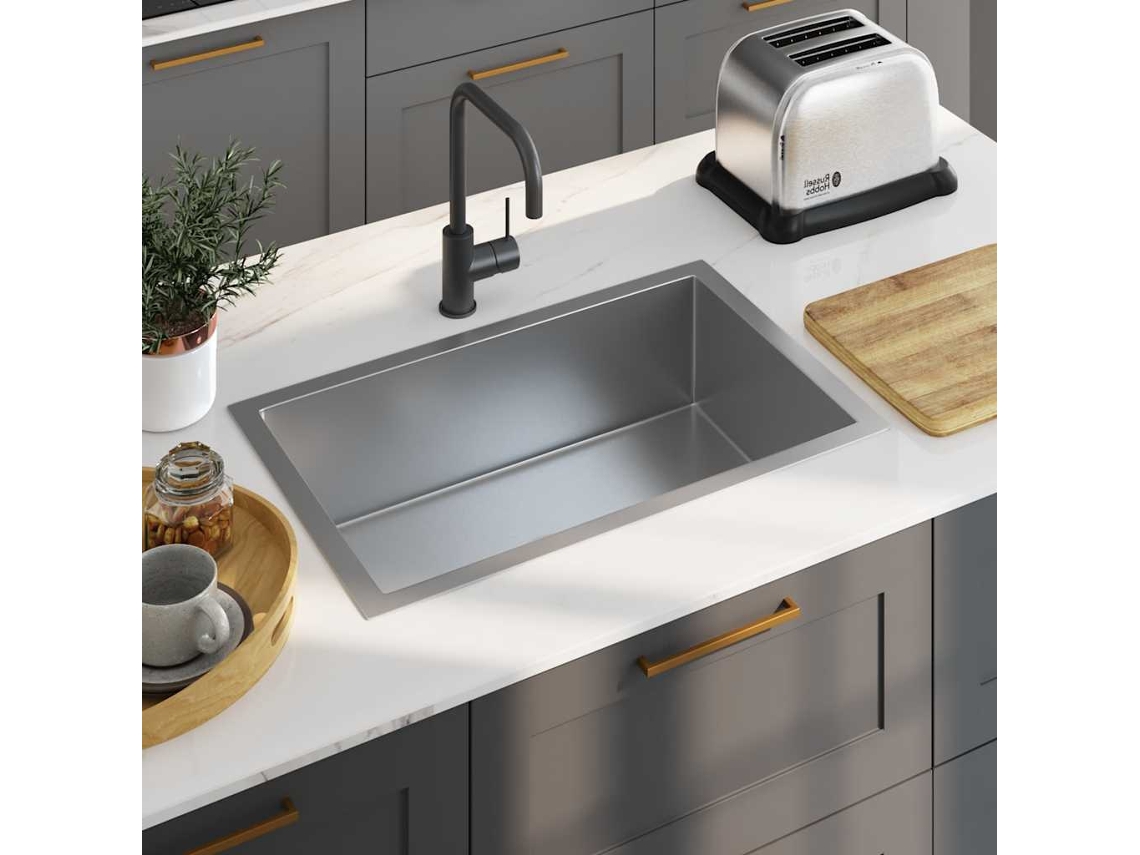 Lavavajillas de cocina de acero inoxidable hecho a mano DKD HOME DECOR