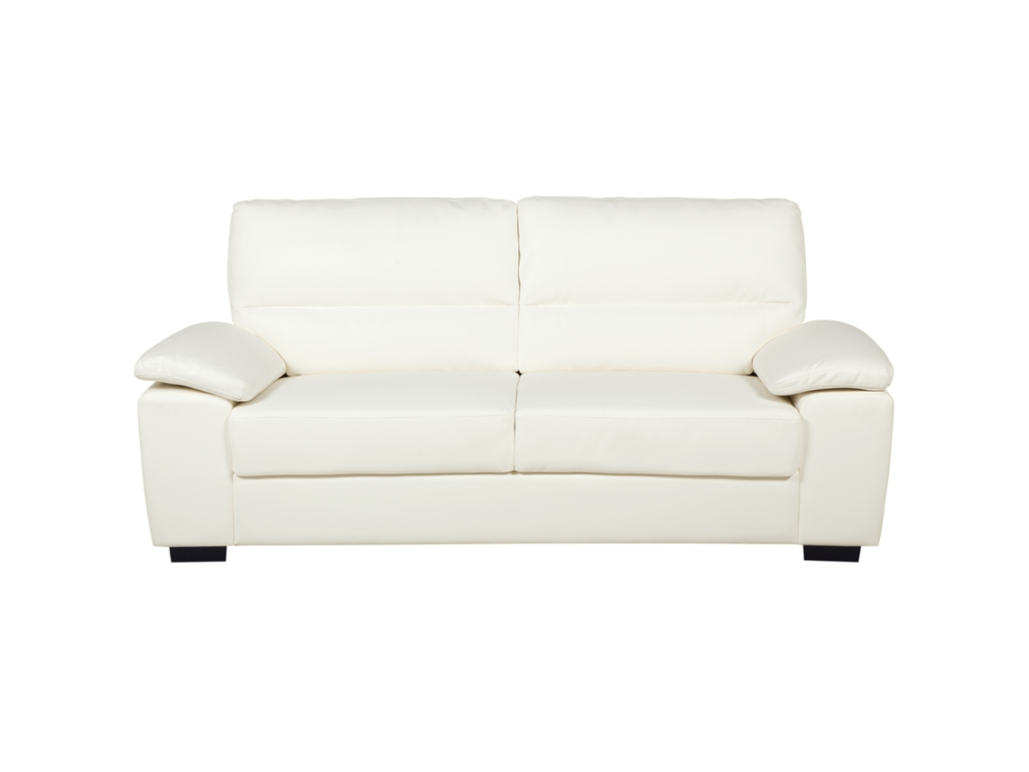 Sofá de 3 plazas BELIANI Vogar de Piel sintética Beige 195x74x90