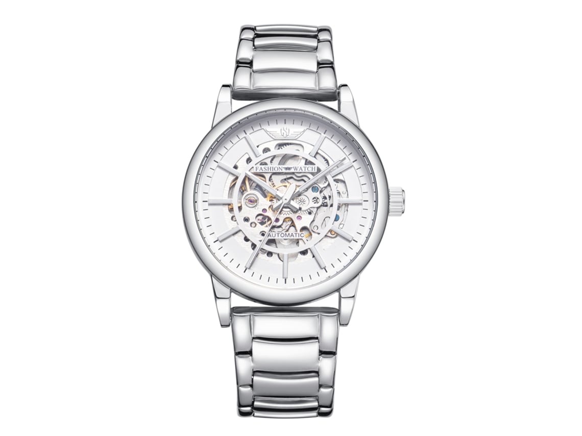 Reloj Mecánico Esqueleto Para Hombre (blanco)