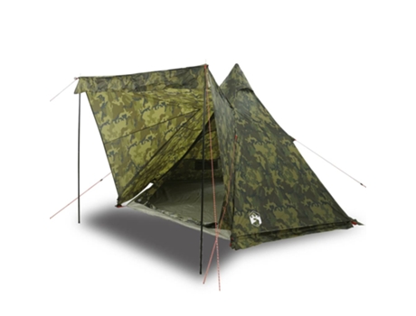 Tienda campaña familiar tipi 6 personas VIDAXL impermeable camuflaje