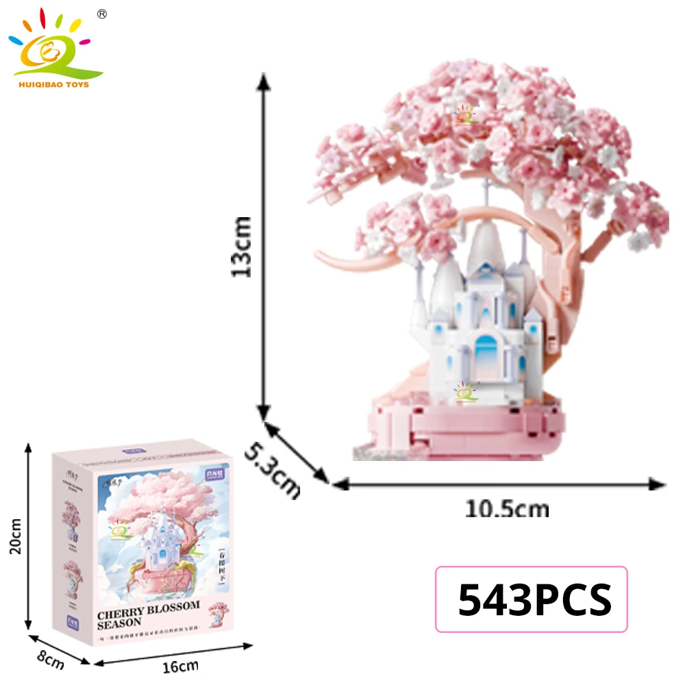 DIY: Casa del árbol rosa con flores de cerezo que cambian de color (moc)