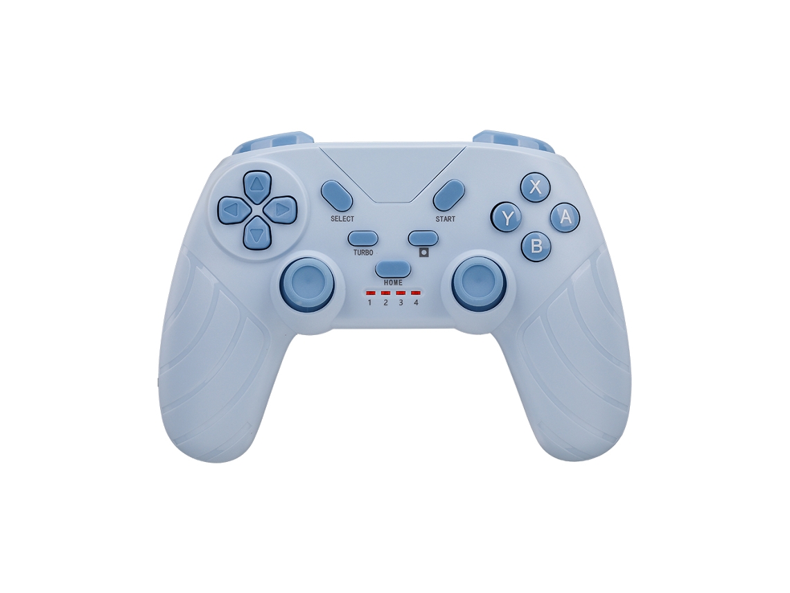 Mando inalámbrico Bluetooth Pro 6 en 1 para Switch 2, PC, Android TV e iOS, con sensor de movimiento y doble vibración, azul claro. Aeuzwr